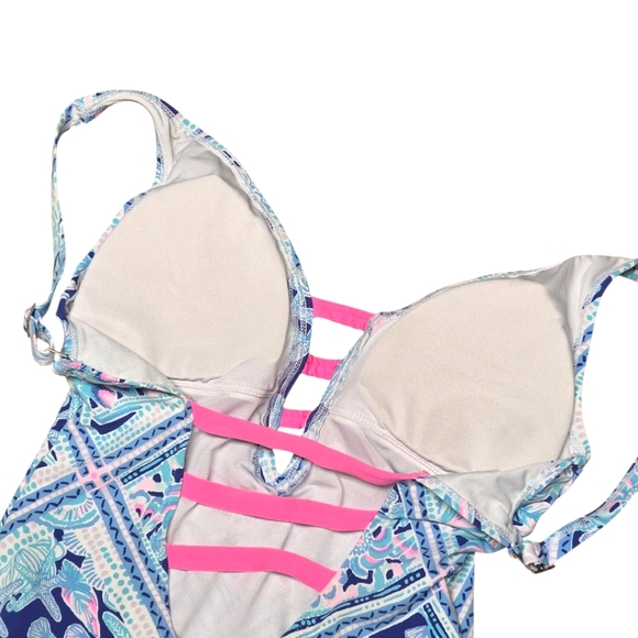 LILLY PULITZER‎ JASPEN ONE PIECE IN ZANZIBAR BLUE 2 - Picture 6 of 10